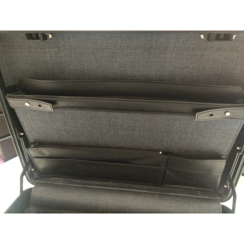 Vintage Jordache Black Hard Shell Briefcase Attache Case Combination Lock Mens